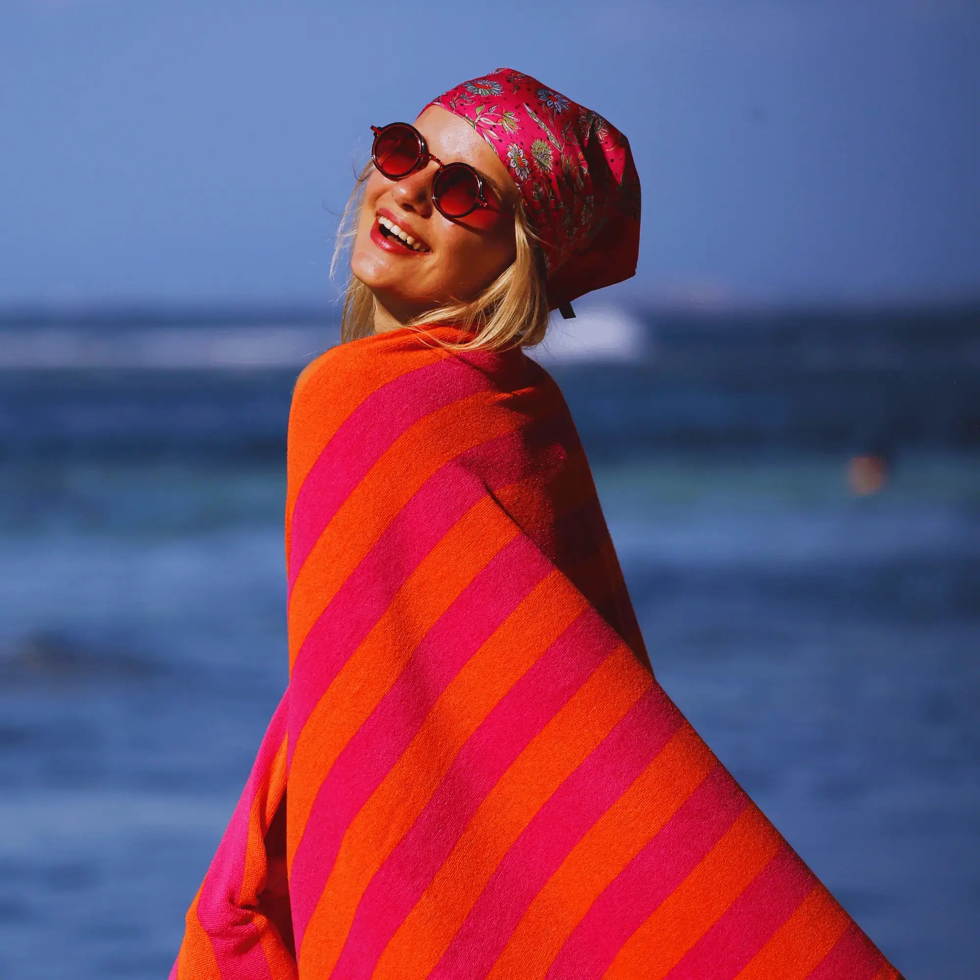 MARIS Ruby Recycled Beach Towel | Color Without Dye – Green Petition
