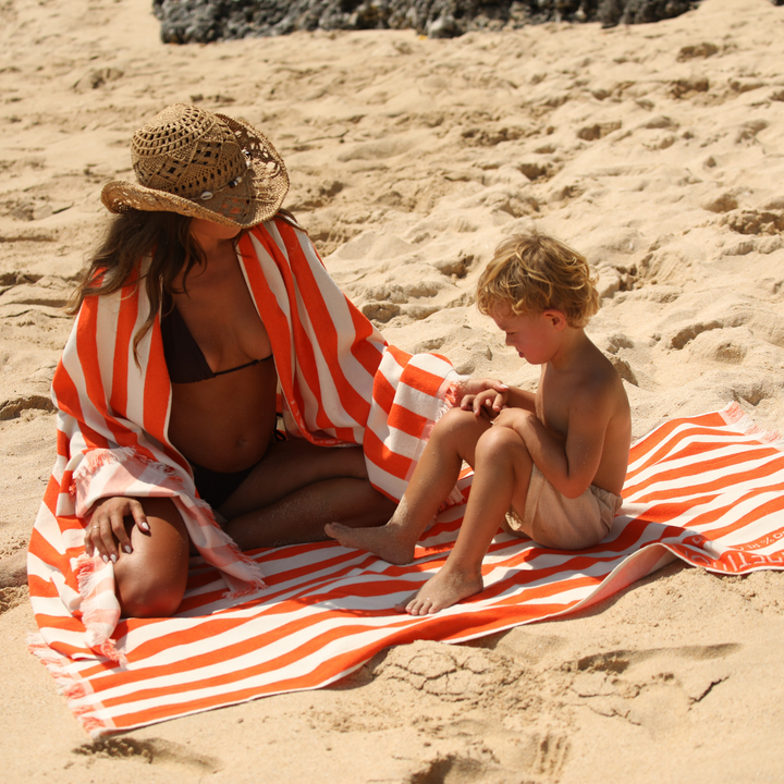 Delmor Tangerine Beach Towel