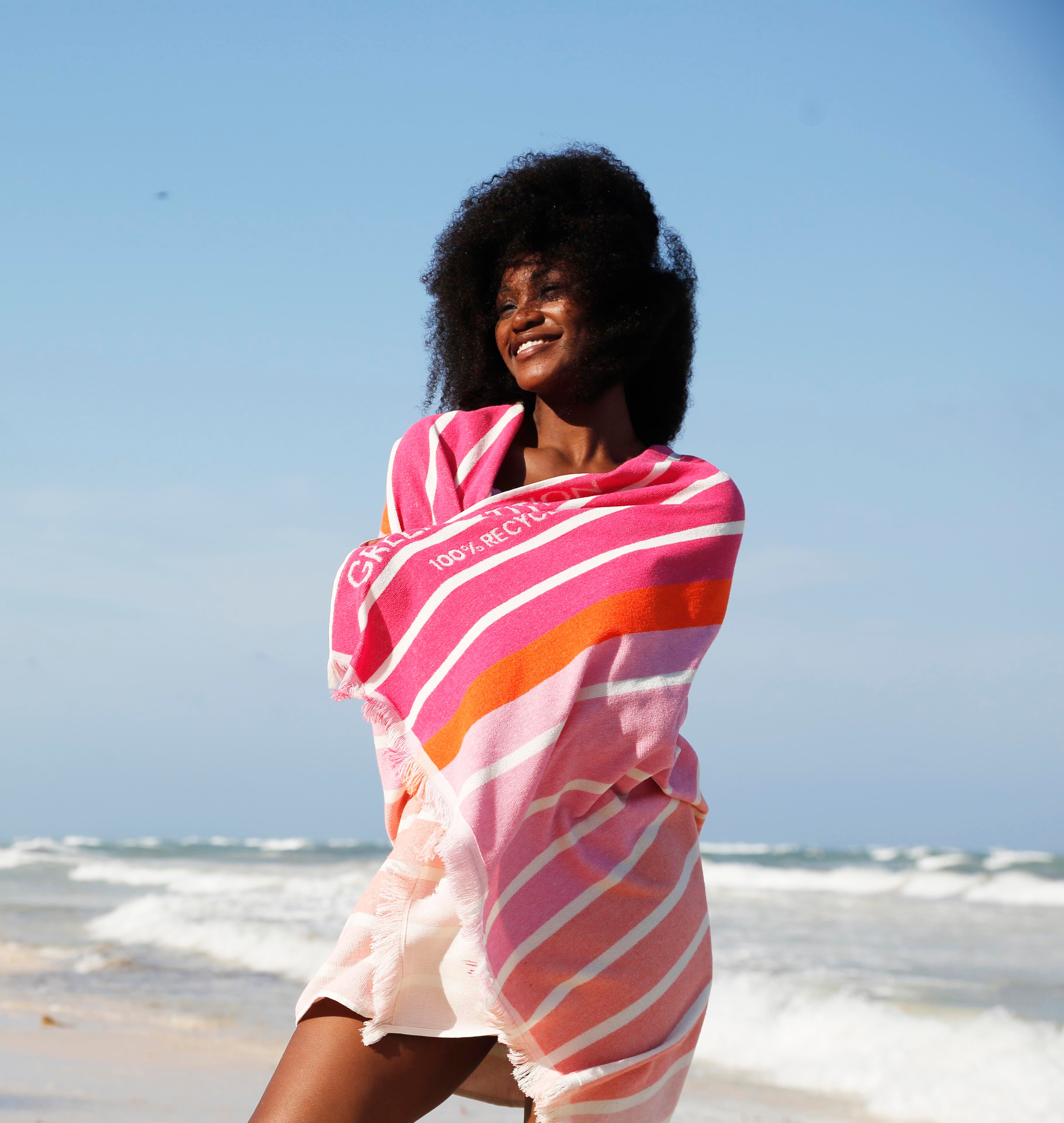 Coral colored on sale beach towels