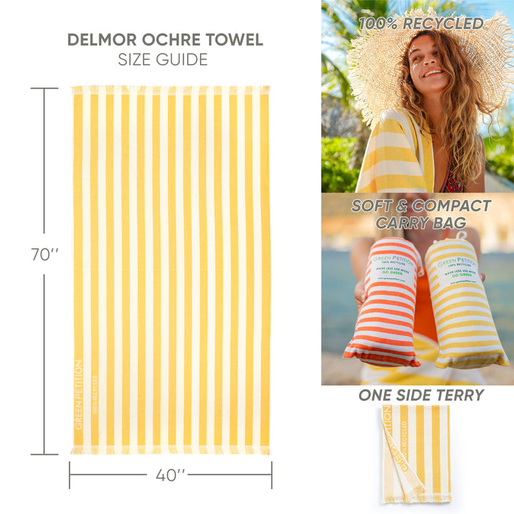 Delmor Ochre Beach Towel