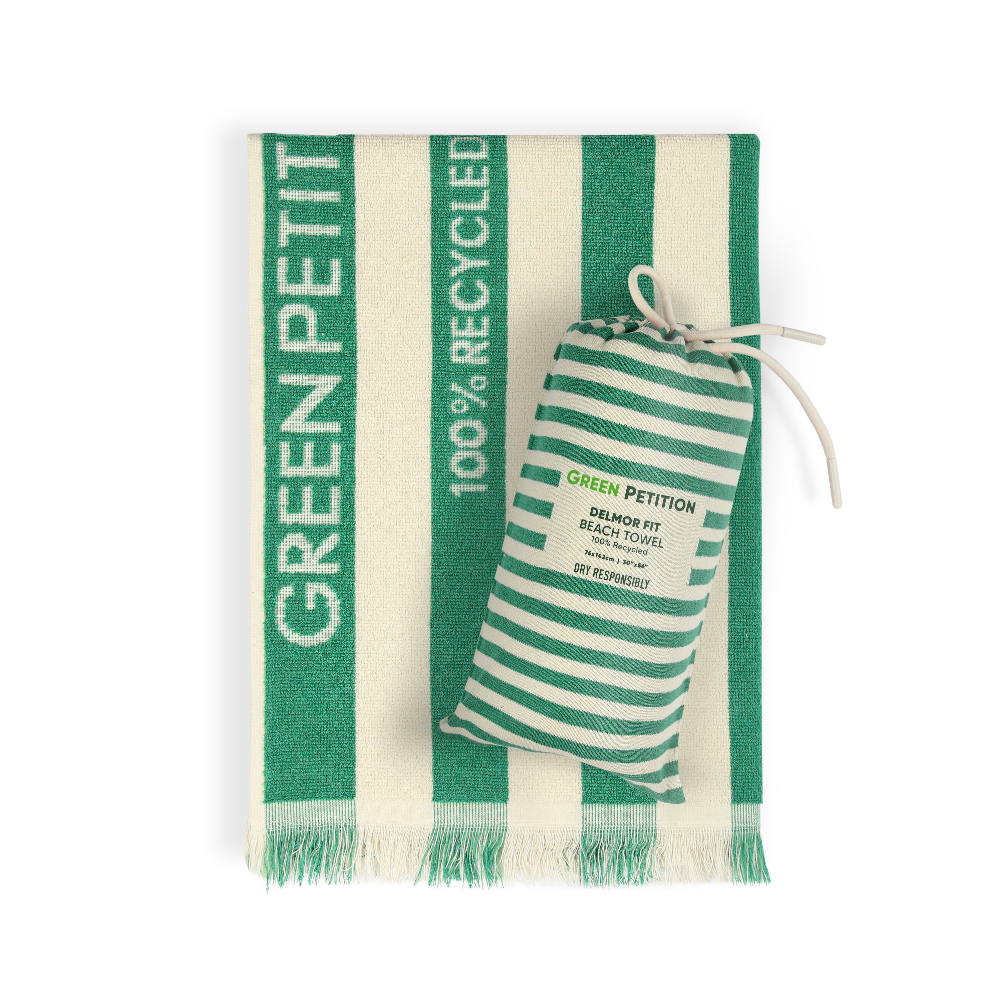 Delmor FIT Lime Bath Towel | Eco-Friendly Beach Style – Green Petition