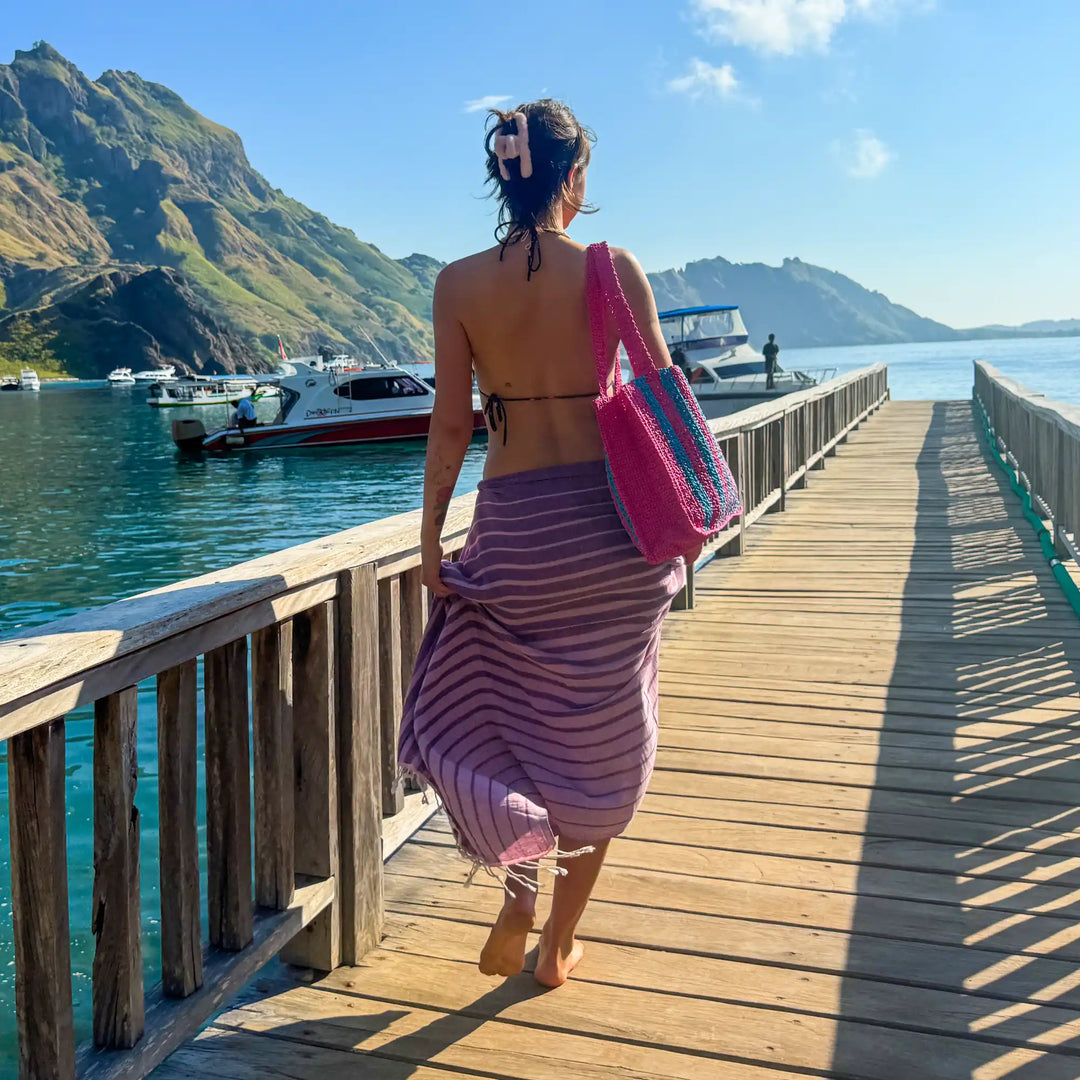 Solea Plum Lightweight Breathable Peshtamal