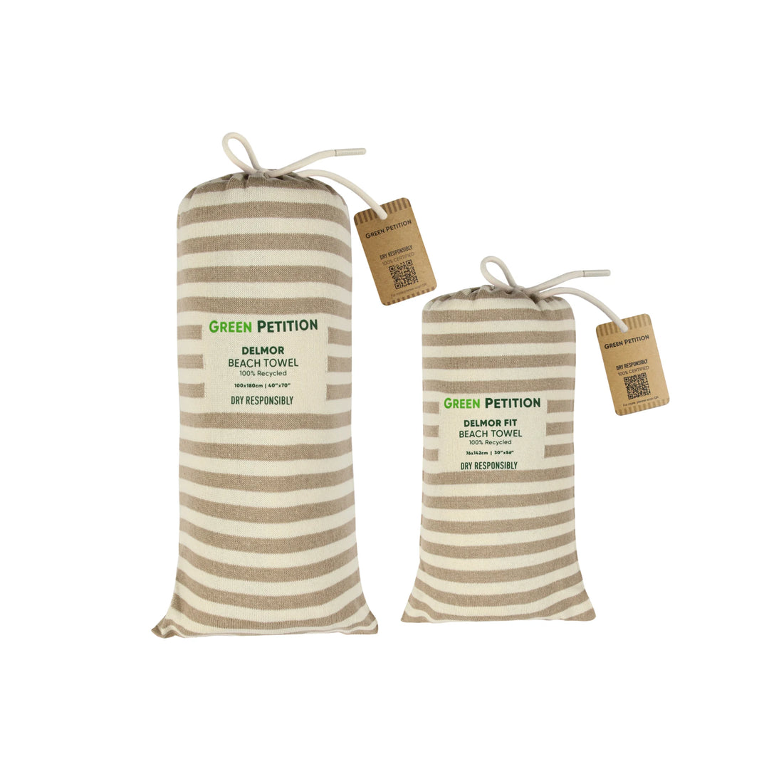 TWIN TIDES Sand Beige Matching Towel Set — Color Without Dye