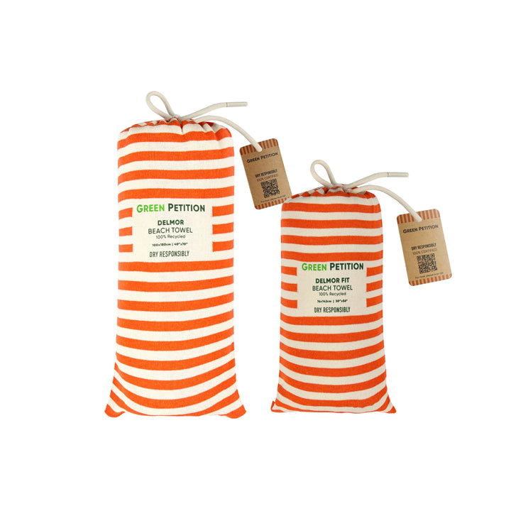 TWIN TIDES Tangerine Matching Towel Set — Color Without Dye