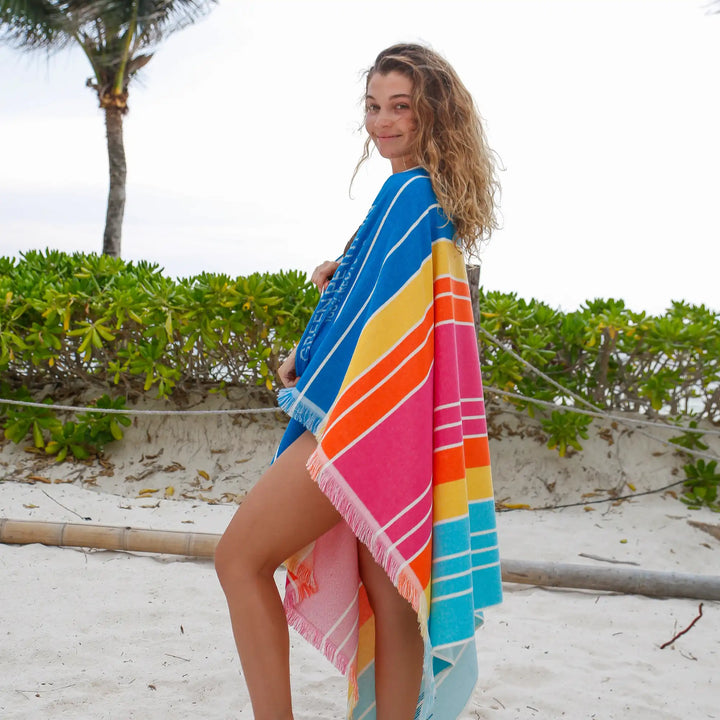 Ocean Lagoon Aqua Beach Towel