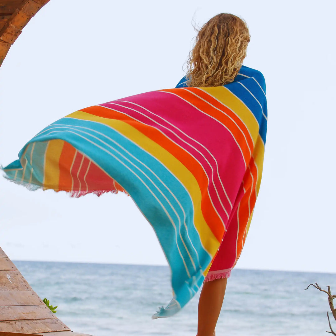 Ocean Lagoon Aqua Beach Towel