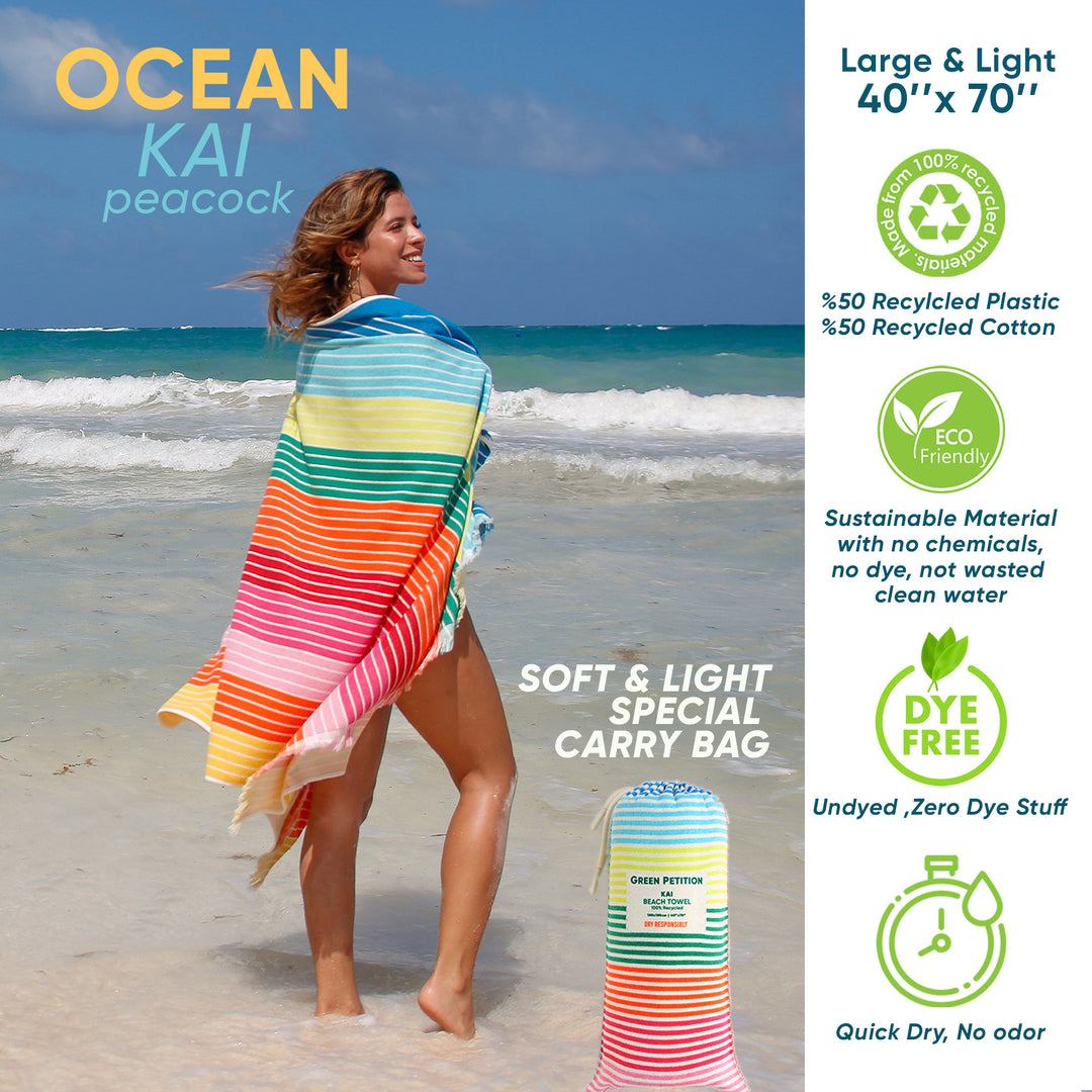 Ocean Kai Peacook Beach Towel