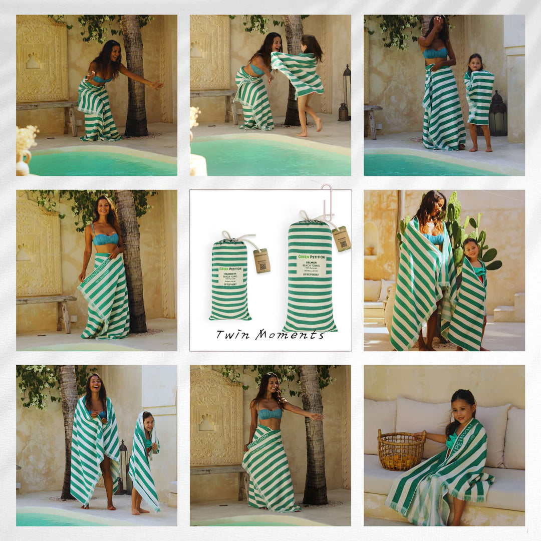 Twin Tides Tangerine Havlu Seti