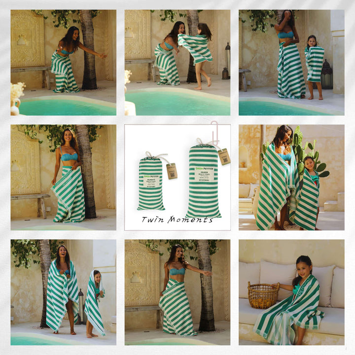 Twin Tides Tangerine Havlu Seti