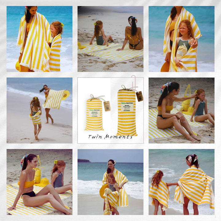 Twin Tides Tangerine Havlu Seti