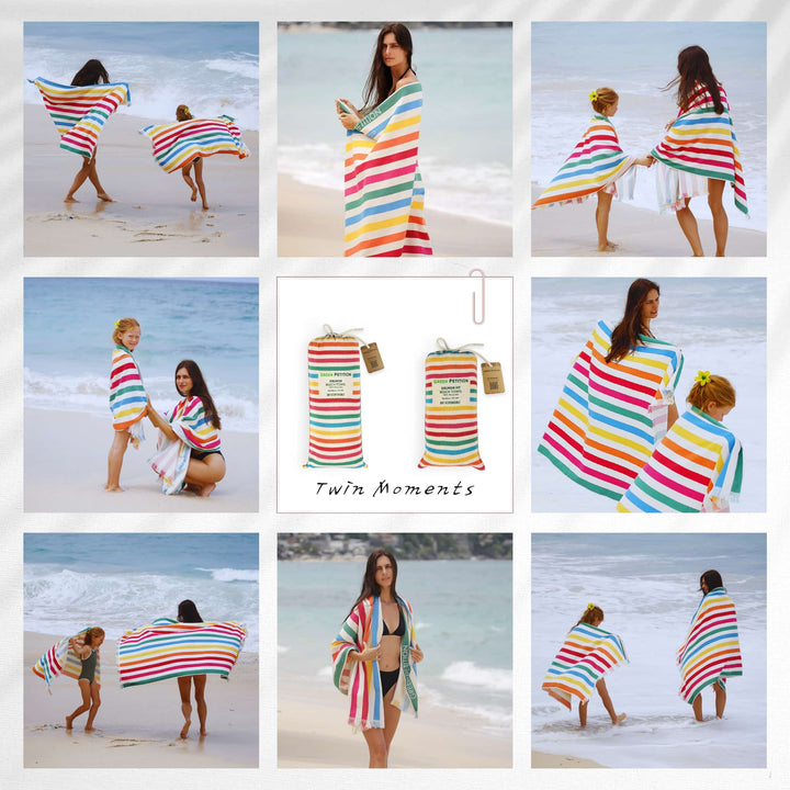 Twin Tides Tangerine Havlu Seti