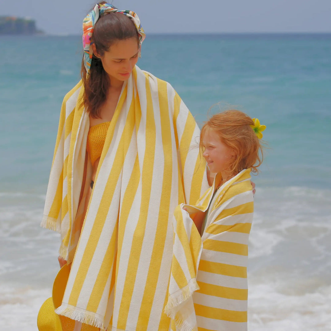 TWIN TIDES Ochre Havlu Seti — Boyasız Renkler