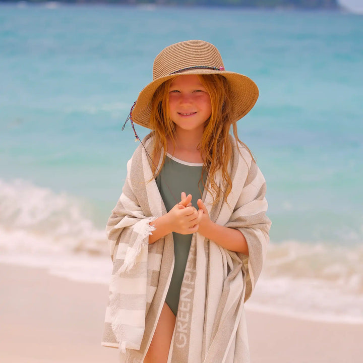 TWIN TIDES Sand Beige Matching Towel Set — Color Without Dye